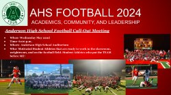 Anderson High School Football Call-Out Meeting
